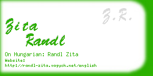 zita randl business card